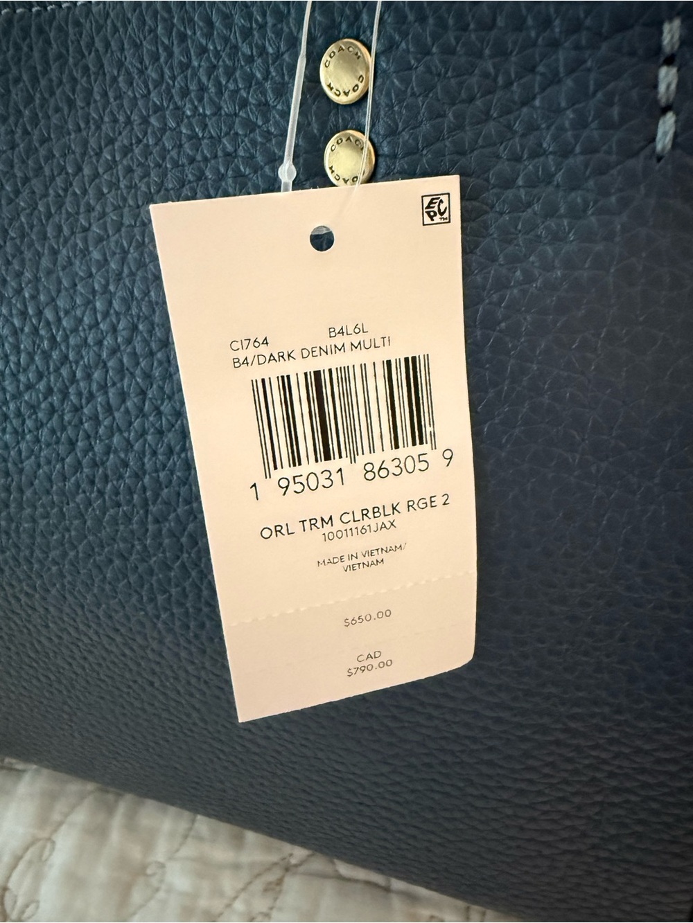 NWT Coach Rogue 25 1941 Dark Denim - Picture 7 of 14